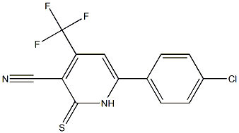 6-(4-CHLOROPHENYL)-4-(TRIFLUOROMETHYL)-1,2-DIHYDRO-2-THIOXOPYRIDINE-3-CARBONITRILE Struktur