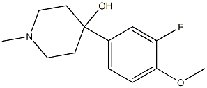 4-(3-FLUORO-4-METHOXYPHENYL)-4-HYDROXY-1-METHYLPIPERIDINE Struktur