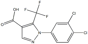 1-(3,4-DICHLOROPHENYL)-5-TRIFLUOROMETHYL-PYRAZOLE-4-CARBOXYLIC ACID Struktur