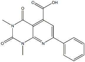 1,3-DIMETHYL-2,4-DIOXO-7-PHENYL-1,2,3,4-TETRAHYDROPYRIDO[2,3-D]PYRIMIDINE-5-CARBOXYLIC ACID Struktur