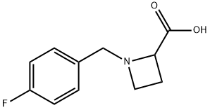 1-(4-FLUORO-BENZYL)-AZETIDINE-2-CARBOXYLIC ACID Struktur