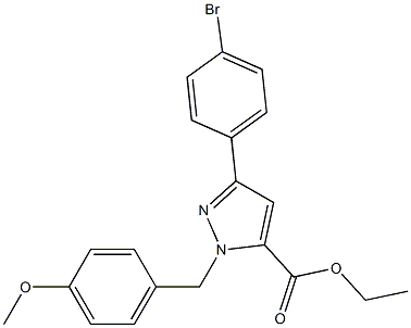 ETHYL 1-(4-METHOXYBENZYL)-3-(4-BROMOPHENYL)-1H-PYRAZOLE-5-CARBOXYLATE Struktur