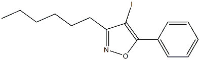 3-HEXYL-4-IODO-5-PHENYLISOXAZOLE Struktur