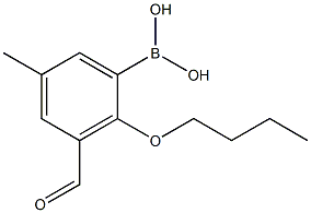 2-BUTOXY-3-FORMYL-5-METHYLPHENYLBORONIC ACID Struktur