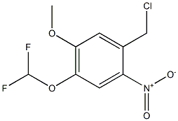 1-(CHLOROMETHYL)-4-(DIFLUOROMETHOXY)-5-METHOXY-2-NITROBENZENE Struktur