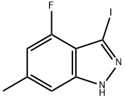 4-FLUORO-3-IODO-6-METHYL-(1H)INDAZOLE Struktur