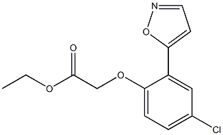 ETHYL 2-(4-CHLORO-2-(ISOXAZOL-5-YL)PHENOXY)ACETATE Struktur