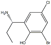 2-((1S)-1-AMINOPROPYL)-6-BROMO-4-CHLOROPHENOL Struktur