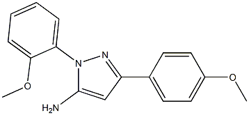 1-(2-METHOXYPHENYL)-3-(4-METHOXYPHENYL)-1H-PYRAZOL-5-AMINE Struktur