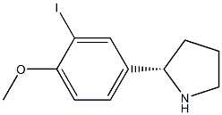 4-((2S)PYRROLIDIN-2-YL)-2-IODO-1-METHOXYBENZENE Struktur