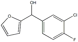 3-CHLORO-4-FLUOROPHENYL-(2-FURYL)METHANOL Struktur