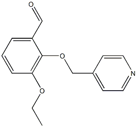 3-ETHOXY-2-(PYRIDIN-4-YLMETHOXY)BENZALDEHYDE Struktur