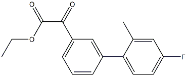 ETHYL 3-(4-FLUORO-2-METHYLPHENYL)BENZOYLFORMATE Struktur