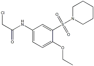 2-CHLORO-N-[4-ETHOXY-3-(PIPERIDIN-1-YLSULFONYL)PHENYL]ACETAMIDE Struktur