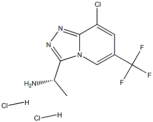 (1S)-1-[8-CHLORO-6-(TRIFLUOROMETHYL)[1,2,4]TRIAZOLO[4,3-A]PYRIDIN-3-YL]ETHANAMINE DIHYDROCHLORIDE Struktur