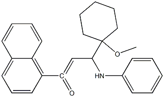 3-(1-METHOXY-CYCLOHEXYL)-1-NAPHTHALEN-1-YL-3-PHENYLAMINO-PROPENONE Struktur