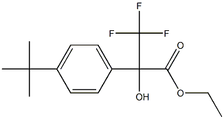 2-(4-TERT-BUTYLPHENYL)-3,3,3-TRIFLUORO-2-HYDROXYPROPIONIC ACID ETHYL ESTER Struktur