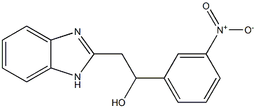 2-(1H-BENZIMIDAZOL-2-YL)-1-(3-NITROPHENYL)ETHANOL Struktur