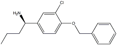 (1R)-1-[3-CHLORO-4-(PHENYLMETHOXY)PHENYL]BUTYLAMINE Struktur