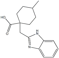 1-(1H-BENZIMIDAZOL-2-YLMETHYL)-4-METHYLCYCLOHEXANECARBOXYLIC ACID Struktur