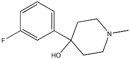 4-(3-FLUOROPHENYL)-4-HYDROXY-1-METHYLPIPERIDINE Struktur