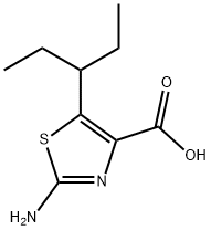 2-AMINO-5-(1-ETHYLPROPYL)-1,3-THIAZOLE-4-CARBOXYLIC ACID Struktur