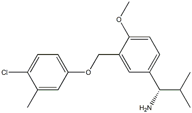 (1S)-1-(3-[(4-CHLORO-3-METHYLPHENOXY)METHYL]-4-METHOXYPHENYL)-2-METHYLPROPYLAMINE Struktur