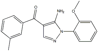 (5-AMINO-1-(2-METHOXYPHENYL)-1H-PYRAZOL-4-YL)(M-TOLYL)METHANONE Struktur