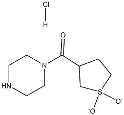 1-[(1,1-DIOXIDOTETRAHYDROTHIEN-3-YL)CARBONYL]PIPERAZINE HYDROCHLORIDE Struktur