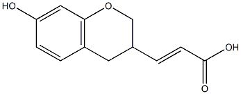 (2E)-3-(7-HYDROXY-3,4-DIHYDRO-2H-CHROMEN-3-YL)ACRYLIC ACID Struktur