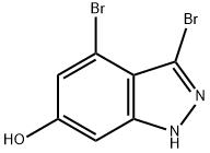 3,4-DIBROMO-6-HYDROXY (1H)INDAZOLE Struktur