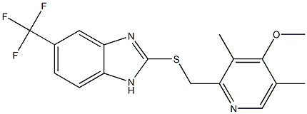 2-[(3,5-DIMETHYL-4-METHOXYPYRIDIN-2-YL)-METHYLTHIO]-5-TRIFLUOROMETHYLBENZIMIDAZOLE Struktur