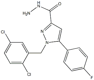 1-(2,5-DICHLOROBENZYL)-5-(4-FLUOROPHENYL)-1H-PYRAZOLE-3-CARBOHYDRAZIDE Struktur