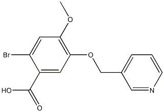 2-BROMO-4-METHOXY-5-(PYRIDIN-3-YLMETHOXY)BENZOIC ACID Struktur