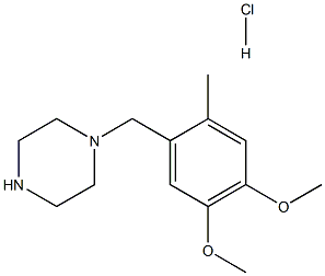 1-(4,5-DIMETHOXY-2-METHYLBENZYL)PIPERAZINE HYDROCHLORIDE Struktur