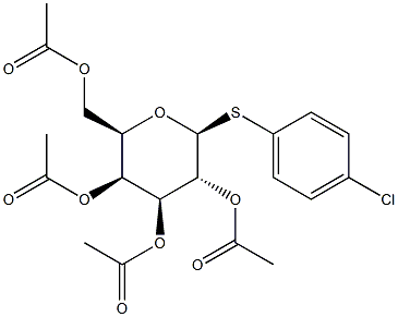 4-CHLOROPHENYL 2,3,4,6-TETRA-O-ACETYL-1-THIO-BETA-D-GALACTOPYRANOSIDE Struktur