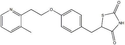 5-[[4-[2-(3-METHYL-2-PYRIDINYL)ETHOXY]PHENYL] METHYL]-2,4-THIAZOLIDINEDIONE Struktur