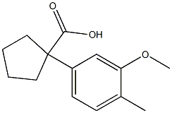 1-(3-METHOXY-4-METHYLPHENYL)CYCLOPENTANECARBOXYLIC ACID Struktur