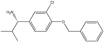 (1S)-1-[3-CHLORO-4-(PHENYLMETHOXY)PHENYL]-2-METHYLPROPYLAMINE Struktur