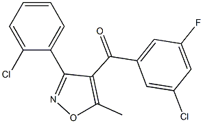 4-(3-CHLORO-5-FLUOROBENZOYL)-3-(2-CHLOROPHENYL)-5-METHYLISOXAZOLE Struktur