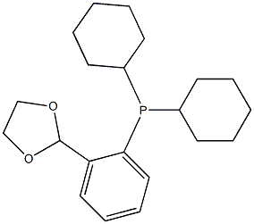 2-(2-DICYCLOHEXYLPHOSPHINOPHENYL)-1,3-DIOXOLANE Struktur