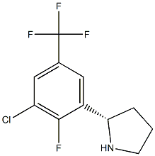 (2S)-2-[3-CHLORO-2-FLUORO-5-(TRIFLUOROMETHYL)PHENYL]PYRROLIDINE Struktur