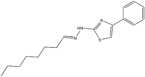 (1E)-OCTANAL (4-PHENYL-1,3-THIAZOL-2-YL)HYDRAZONE Struktur