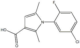 1-(5-CHLORO-2-FLUOROPHENYL)-2,5-DIMETHYL-1H-PYRROLE-3-CARBOXYLIC ACID Struktur