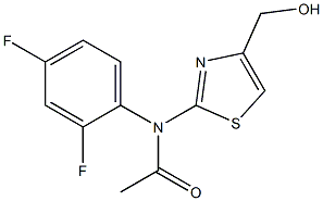 N-(2,4-DIFLUOROPHENYL)-N-[4-(HYDROXYMETHYL)-1,3-THIAZOL-2-YL]ACETAMIDE Struktur