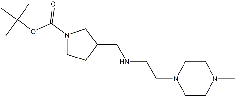 1-BOC-3-([(4-METHYL-PIPERAZIN-1-YLETHYL)-AMINO]-METHYL)-PYRROLIDINE Struktur