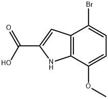 4-BROMO-7-METHOXY-1H-INDOLE-2-CARBOXYLIC ACID Struktur