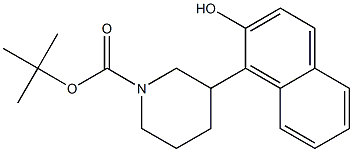 1-BOC-3-(2-HYDROXY-NAPHTHALEN-1-YL)-PIPERIDINE Struktur