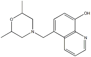 5-[(2,6-DIMETHYLMORPHOLIN-4-YL)METHYL]QUINOLIN-8-OL Struktur