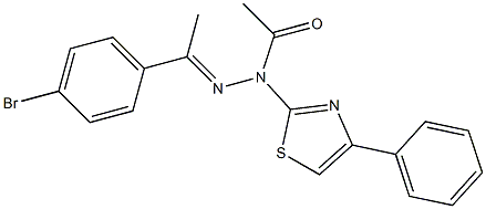 N'-[(1E)-1-(4-BROMOPHENYL)ETHYLIDENE]-N-(4-PHENYL-1,3-THIAZOL-2-YL)ACETOHYDRAZIDE Struktur